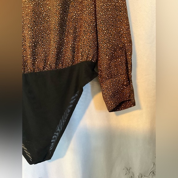 Allison Joy Brown & Black Leopard Print Long Sleeve Bodysuit - Picture 7 of 16